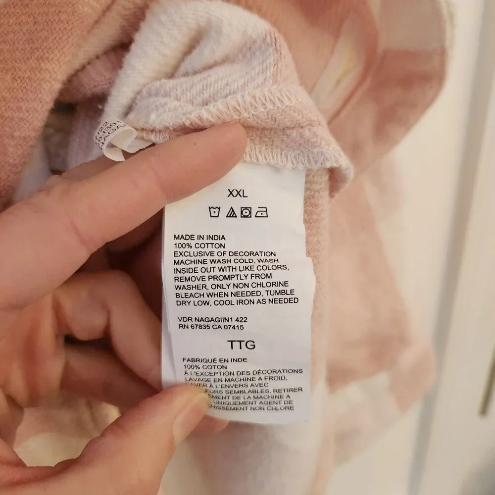 Nautica Shacket Pink White Buffalo Check Button Down Shirt Jacket Soft XXL - Picture 8 of 10